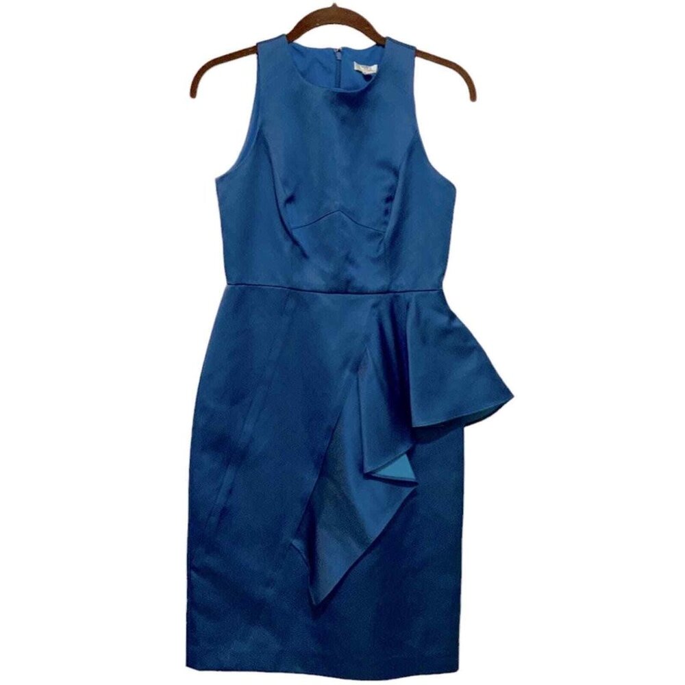 NWT Shoshanna Blue Peplum Dress Size 0